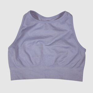 Knix‎ Good to Go High Neck Seamless Racerback Bra Size Medium Lavender Lilac